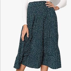 Polka Dot Midi Skirt